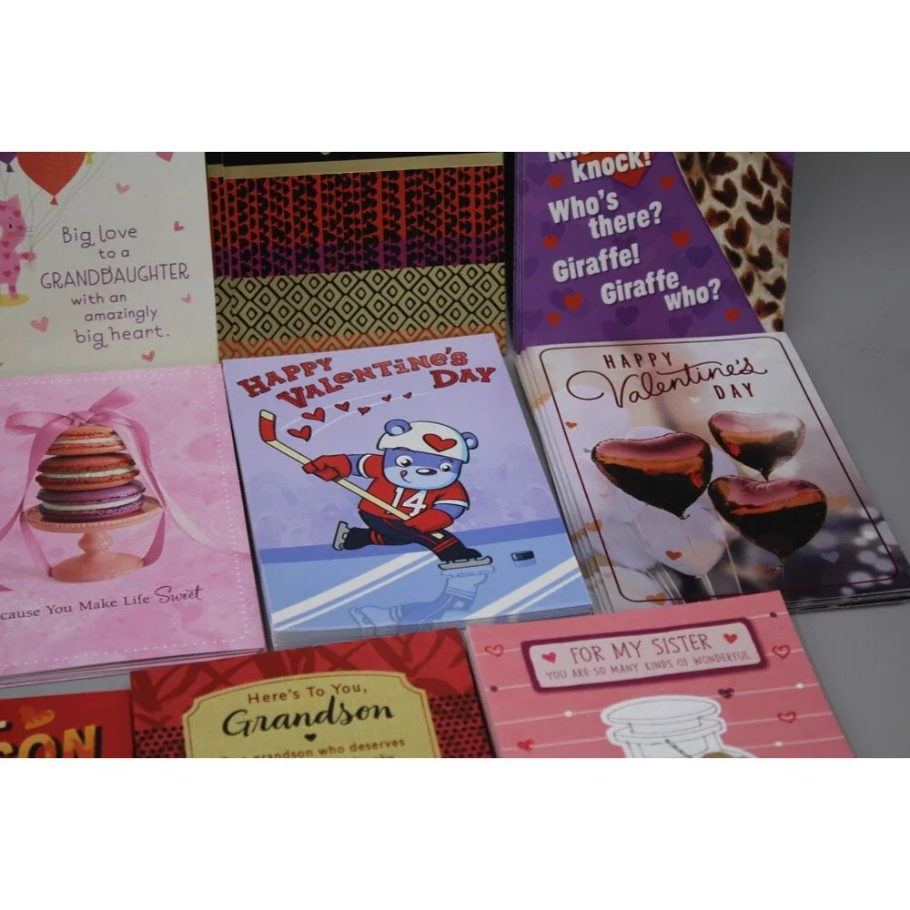 Lot of 97 Hallmark Valentine's Day Cards 1/Envelopes Retail Sale New FANCY Lot 1